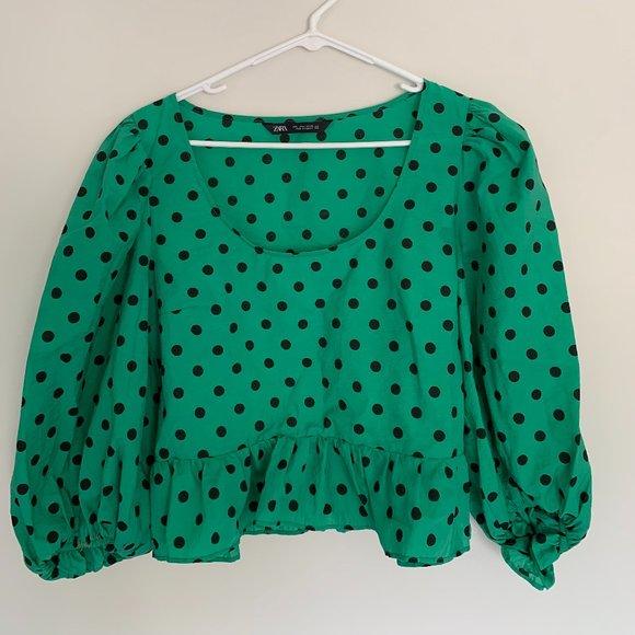 Zara Tops - Zara Polka Dot Blouse